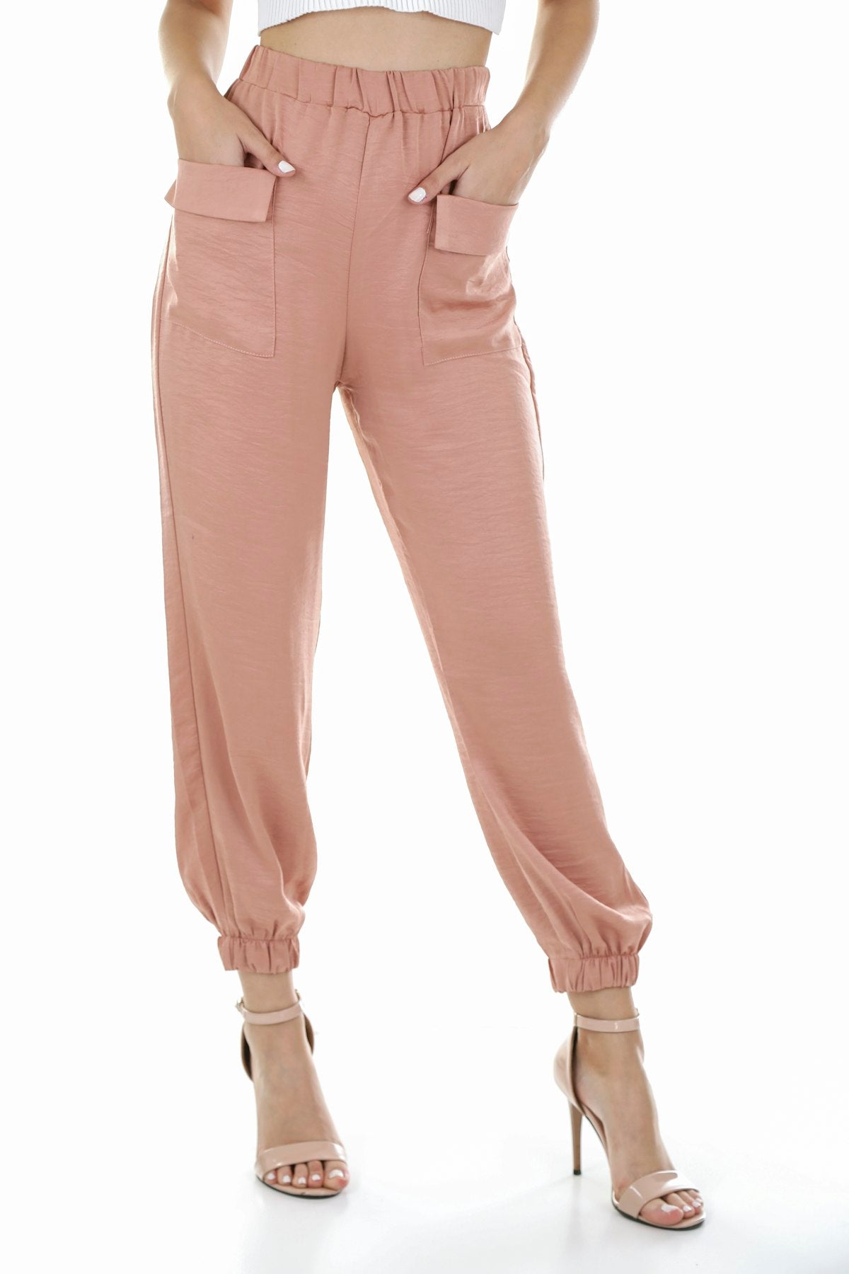 Charcoal tapered slacks